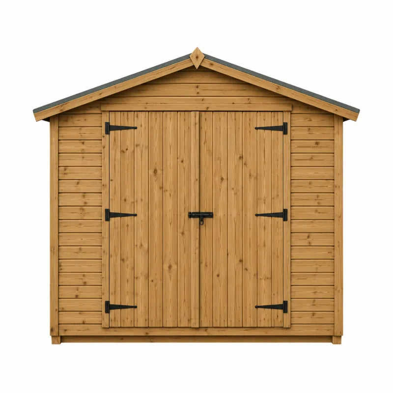 Drewniany domek ogrodowy sosnowy 200x150x210 cm brązowy