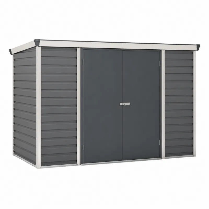 Szopa ogrodowa metalowa z ocynkowanej stali 257x205x177 cm szary