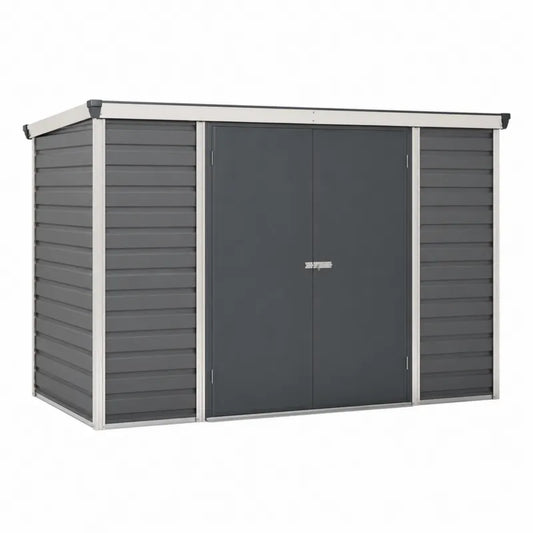Szopa ogrodowa metalowa z ocynkowanej stali 257x205x177 cm szary