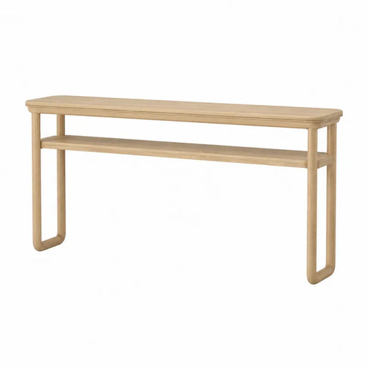 Konsola drewniana z półką 120 cm