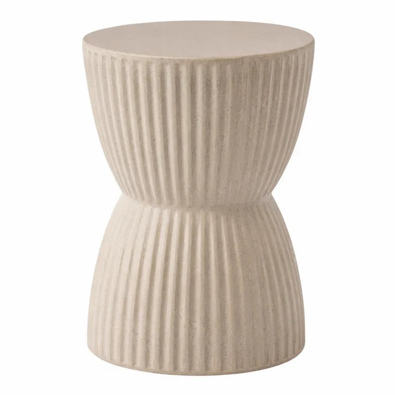 Stolik ogrodowy betonowy, beżowy, 45 cm