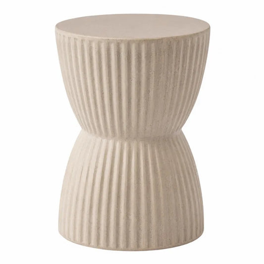 Stolik ogrodowy betonowy, beżowy, 45 cm